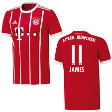 Diese trikots sind etwas für waschechte fans eines der beliebtesten deutschen fußballclubs. Adidas Fc Bayern Munchen Trikot Home Herren 2017 2018 James 11 Sportiger De