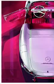 Auto Paintings By Nicolai Urban Automotive Artwork Mercedes 300 Car Art