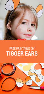 Make Diy Tigger Headband Using These Free Printable Tigger Ears For Your Own Hundred Acre Woods Celebration Spon Winnie The Pooh Ears Diy Disney Ears Tigger