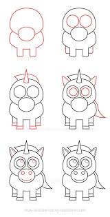 How To Draw A Unicorn Unicorn Drawing Cool Cartoon Drawings Easy Cartoon Drawings