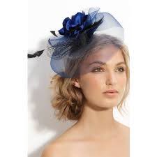 Gorgeous Blue Cara Accessories Royal Fascinator Hair Clip Found On Polyvore Fascinator Hairstyles Guest Hair Hair Clips