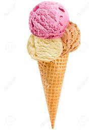 Farbige Eis In Der Waffel Isoliert Auf Weißem Hintergrund Lizenzfreie  Fotos, Bilder Und Stock Fotografie. Image 23259921.