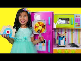 Huge giant play kitchen set for kids. Jannie Pretend Cooks Breakfast With Giant Colorful Kitchen Toy Youtube Toy Kitchen Set Toy Kitchen Kitchen Colors