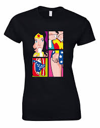 womens fashion t shirt wonder woman vintage retro classic