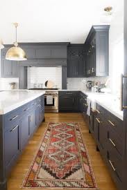 how to style blue kitchen cabinets in