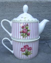 Laura Ashley Home 2 Piece Semi Bone China Tea For One Celia Teapot Cup Set Tea Pots Bone China Tea Tea For One