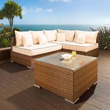 Luxury Outdoor Garden L Shape Corner Sofa Settee Group Brown Rattan 10 Truly Stunnin Quality Garden Furniture Large Square Coffee Table Outdoor Furniture Sets