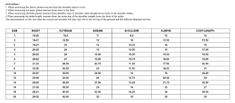 46 Valid Tuxedo Size Chart