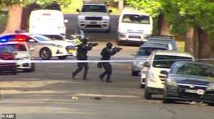 Sydney, australia — a gunman was shot dead by the police on wednesday after an hourlong shooting spree across western sydney that targeted a home and two police stations. Gunman Is On The Run As A Sydney Suburb Is Locked Down By Cops After An Early Morning Shooting Daily Mail Online