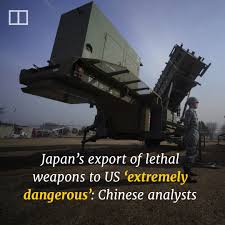 This comes amid reports that Japan exported domestically produced Patriot  surface-to-air missile interceptors to the United States. (Link in  comments) #asia #china #japan #unitedstates #military #weapons
