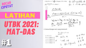 Utbk 2021 dan sbmptn 2021 tanpa terasa sudah makin dekat saja. Latihan Utbk 2021 Matdas Part 1 Cara Coba Coba Youtube