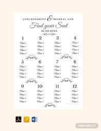 14 Simple Wedding Seating Chart Samples In Pdf Word