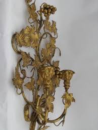 Another standout from pier 1 imports, also only online, this wooden plank candle holder wall sconce rings true in more ways than one. Vintage Tole Wall Sconces Antique Gold W Gilt Wood Candle Holders
