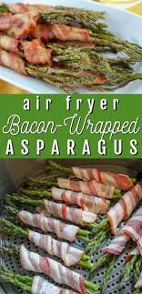 Air Fryer Bacon Wrapped Asparagus The Food Hussy Recipe In 2020 Air Fryer Dinner Recipes Bacon Wrapped Asparagus Asparagus Recipe