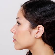 Diamond Cross Cartilage Stud Earring, 14K Solid Gold Stud, Labret Conch  Helix Tragus Piercing, Internally Threaded Jewelry for Men & Women