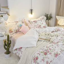 Zulily's the place for fashion, décor, kids' stuff, at prices that'll rock your socks. Fadfay Ruffled Duvet Cover Set 3 Pieces 100 Cotton Farmhouse Floral Duvet Cover Set Bulgaria Rose 100 Cotton 3 Piece Farmhouse Goals