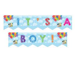 Pixar S Up Themed It S A Boy Bunting Etsy In 2021 Baby Shower Invitations For Boys Baby Shower Banner Boy Adventure Baby Shower