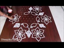 Ugadi Special Mango Rangoli Design With 13 7 Dots Mango Kolam Designs Muggulu Designs Youtub Rangoli Designs With Dots Kolam Designs Small Rangoli Design