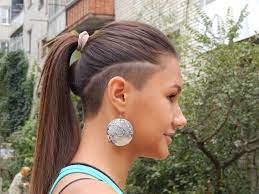 Related Posts 19 Modern Ponytail Hairstyles For Style Divasget Bold Look With Women Hair Tattoo Designs Half Shaved Hair Undercut Long Hair Ponytail Hairstyles