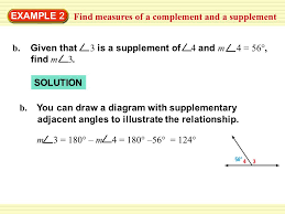 Find the measure of an angle , if 7 times its complement is 10 less than three times its supplement. Example 2 Find Measures Of A Complement And A Supplement Solution A Given That 1 Is A Complement Of 2 And M 1 68 Find M 2 M 2 90 M 1 90 Ppt Download