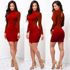 فستان ضيق من اوهيل، فستان سهرة ضيق ضيق ضيق (اللون: احمر، المقاس: XL): اشتري  اون لاين بأفضل الاسعار في السعودية - سوق.كوم الان اصبحت امازون السعودية