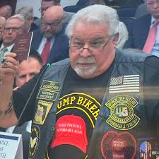 George used a copy of the Declaration of Independence during his speech to  Florida Lawmakers, pushing for a responsibility-based insurance system to  benefit motorcycle riders