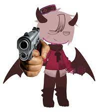Yuri chisaka, 10 years old. Basically Selever But Instead Of A Middle Finger Its A Gun I Was To Lazy To Color The Hand Gachaclub