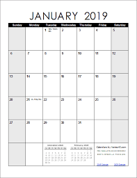 Download The 2019 Calendar Portrait From Vertex42 Com Calendar Printables Free Printable Calendar Monthly Free Printable Calendar