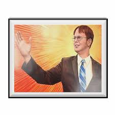 Dwight Schrute Supreme Leader Branch Manager Painting Poster
