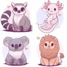 Pin By Gina G On Animals Kawaii Animals Cute Kawaii Drawings Cute Animal Drawings Kawaii