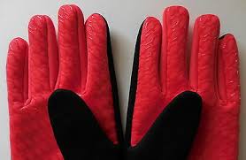 Nike Mens Fleece Grip Training Gloves Black University Red