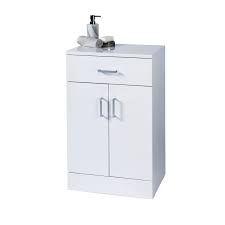 Home treats white wooden bathroom cabinet with four drawers. Purchase The Salerno High White Gloss Bathroom Cabinet Back2bath