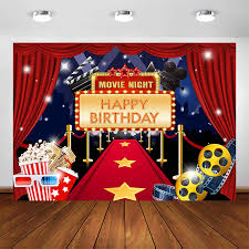 You can use it in decorating together with heaps of vivid accessories and baby supplies. Buy Avezano Hollywood Movie Night Backdrop For Birthday Party Hollywood Red Carpet Movie Theme Bday Party Photoshoot Photography Background Star Red Carpet Gold Movie Night Photobooth Decorations 7x5ft Online In Indonesia B08k7bx849