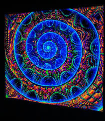 Tapestry Infinity Levels Blacklight Wall Etsy Psychedelic Tapestry Blacklight Tapestry Tapestry