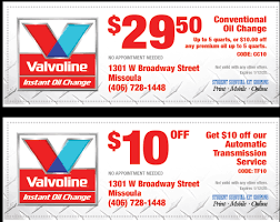 Valvoline Instant Oil Change Coupon Um Student Survival Kit