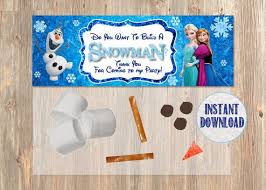 Do You Want To Build A Snowman Frozen Favor Bag By 4mustardseeds Birthday Party Games For Kids Frozen Birthday Supplies Disney Frozen Birthday