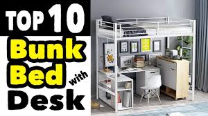 Full loft bed with desk in stone. Best Bunk Bed With Desk Underneath And Drawers My Top 10 Picks Metal Bunk Bed Double Bunk Bed Youtube