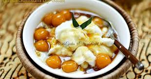 250 gram ubi jalar, dikukus lalu dihaluskan Bahan 1 Bubur Sumsum 100 Gr Tepung Beras 2 5 Cup Santan Encer Garam Secukupnya Cara Campur Sebag Traditional Food Food Cooking