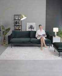 Find outdoor furniture and décor in the westwingnow app today. Samt Sofa Moby 3 Sitzer In Dunkelgrun Mit Metall Fussen Westwingnow