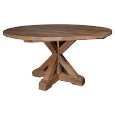 Wooden furniture indonesia direct factory wood and high quality from jepara. Nancy Rustic Brown Reclaimed Teak Wood Round Outdoor Dining Table 51 D 60 D Kathy Kuo Home