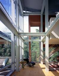 Designed For Life The Concrete And Exposed Steel Structure Stands Shrouded In The Woods And Features Wide F Steel Architecture Architecture Steel Structure