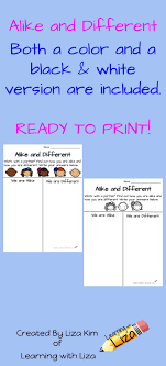 What A Fun Writing Activity For Your Students To Explore Alike And Different This Activity Is A Great Fo Fun Writing Activities Cool Writing Writing Activities
