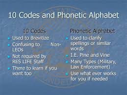 Compare ipa phonetic alphabet with merriam webster pronunciation symbols. Police Radio Training For Residential Life Staff Ppt Download