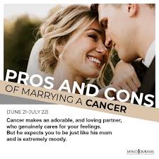 The cancer man will help out with running the house as much as he can. The Pros And Cons Of Marrying Each Zodiac Sign