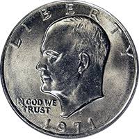 1971 eisenhower dollar value cointrackers