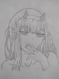 Zero Two From Darling In The Franxx Rishirs123 Darling In The Franxx Drawing Sketches Drawings