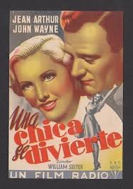 John Wayne Jean Arthur Vintage 1930s Spanish Mini Handbill Collector Card