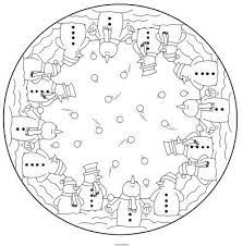 coloriage a imprimer mandala bonhomme de neige gratuit et colorier pages chretien noel hausky images