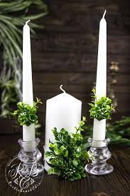 Wedding Candles Rustic Green Greenery Wedding Por Rusticbeachchic Pillar Candles Wedding Wedding Votives Wedding Ceremony Unity