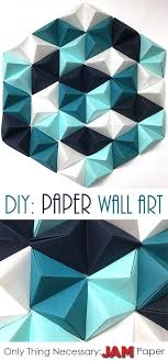 Tissue paper, acrylic paint, and mod podge give a white canvas a bright layered look. Diy Geometric Paper Wall Art Jam Blog Paper Wall Art Diy Paper Wall Art Mason Jar Crafts Diy